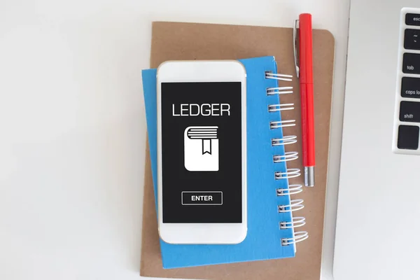 LEDGER CONCEPT on screen — Stock Photo, Image