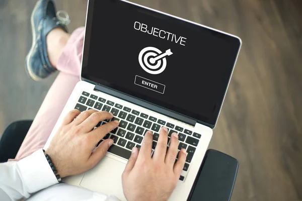 OBJECTIVE CONCEPT on screen — Stock Photo, Image