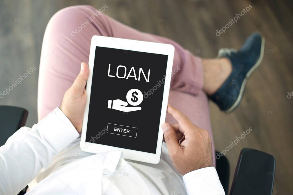 LOAN CONCEPT on screen 