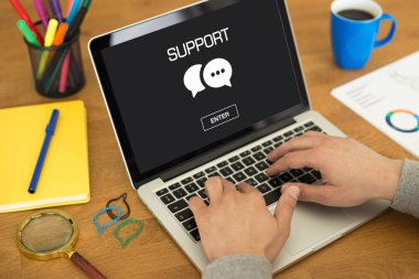 Destek kavram ekranda 