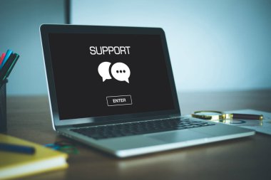 Destek kavram ekranda 