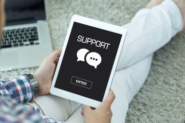 Destek kavram ekranda 