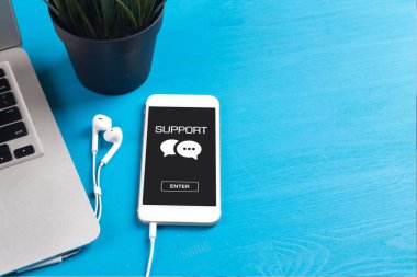 Destek kavram ekranda 