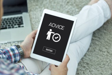 Tavsiye kavram ekranda 