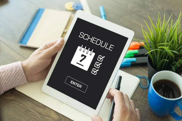 SCHEDULE CONCEPT on screen — Stock Photo, Image