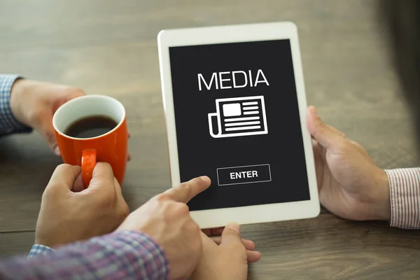 MEDIA CONCEPT  on screen — Stock Photo, Image