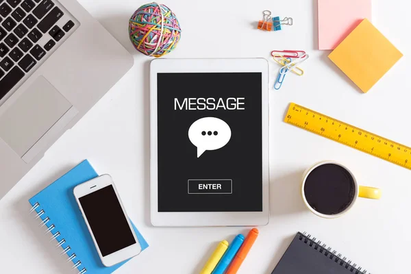 MESSAGE CONCEPT on screen — Stock Photo, Image