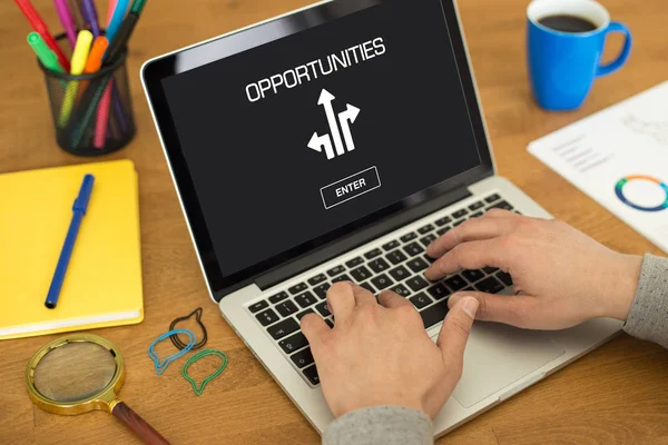 OPPORTUNITIES CONCEPT on screen — Stock Photo, Image