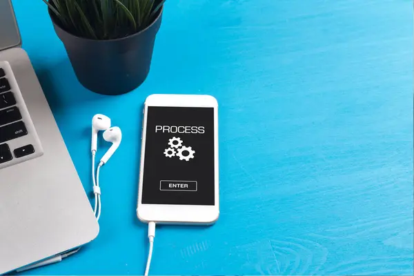画面上のプロセスの概念 — ストック写真