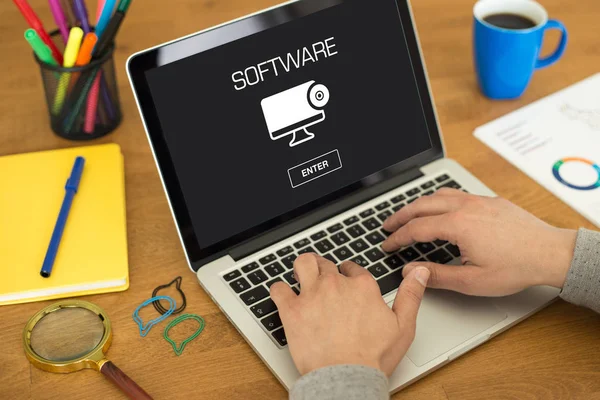 SOFTWARE CONCEPT on screen — Stock Photo, Image