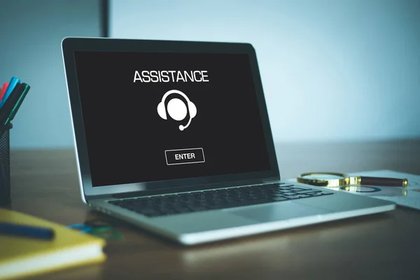 ASSISTANCE  concept  on screen — Stock Photo, Image