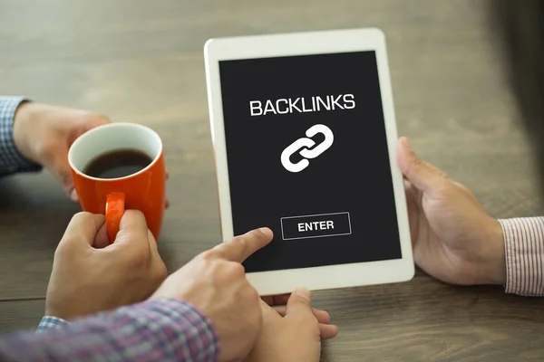 Backlinks concept op scherm — Stockfoto