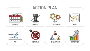ACTION PLAN - Line icons Concept