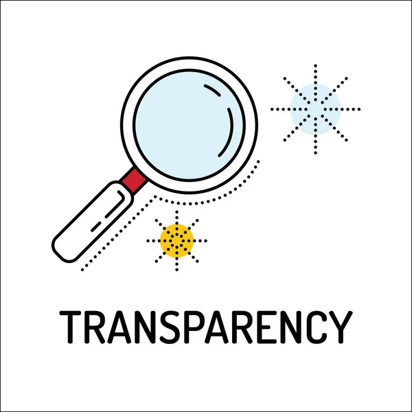 Lijn transparantiepictogram — Stockvector