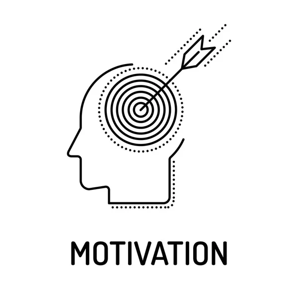 Icône de ligne de motivation — Image vectorielle