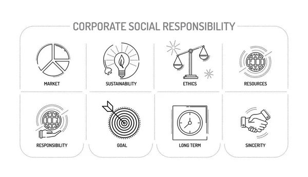 Responsabilidade social das empresas —  Vetores de Stock