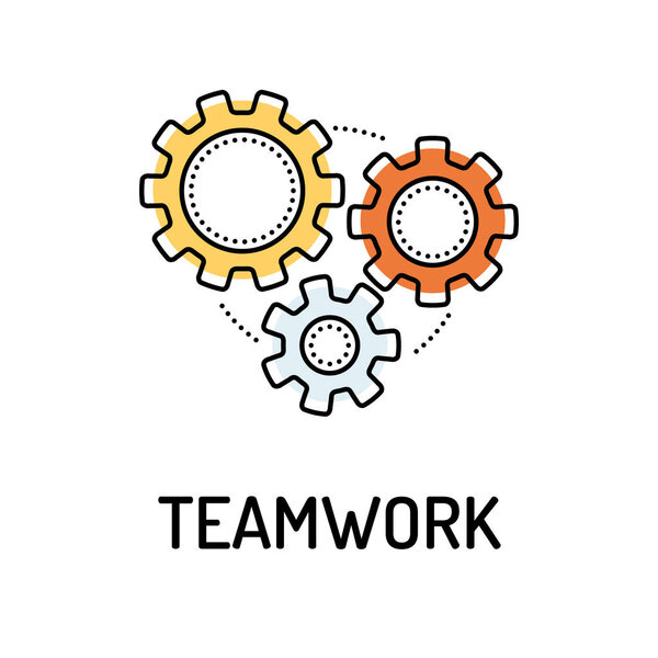 TEAMWORK Line icon