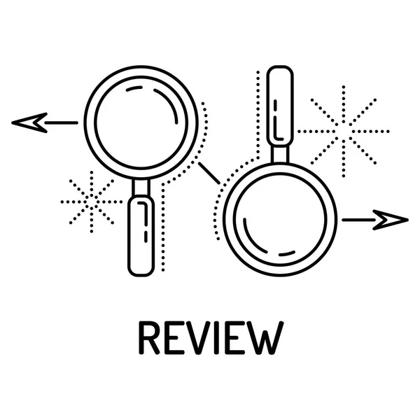 Ícone de linha de revisão — Vetor de Stock