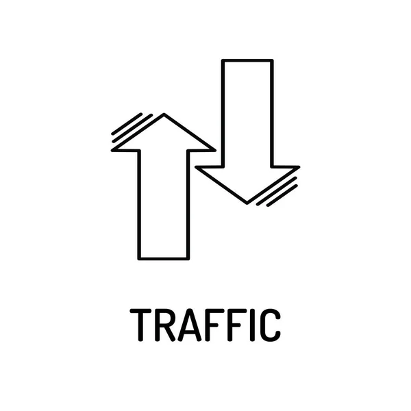 Icône de ligne de trafic — Image vectorielle
