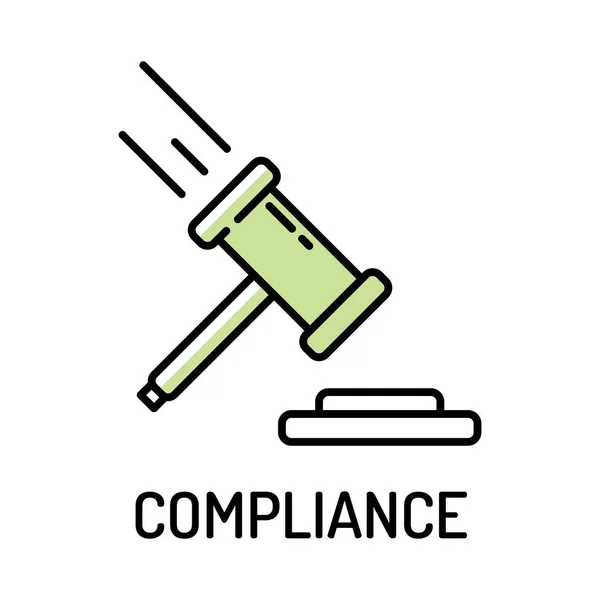 Ícone Conceito de COMPLIANCE — Vetor de Stock