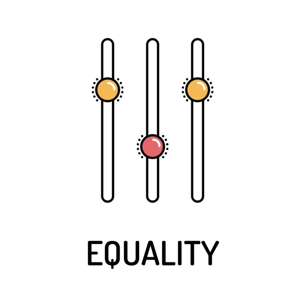 Icono de línea de igualdad — Vector de stock