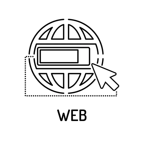 Webline-Ikone — Stockvektor