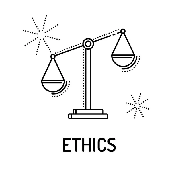 ETHICS Line Icon — Stock Vector