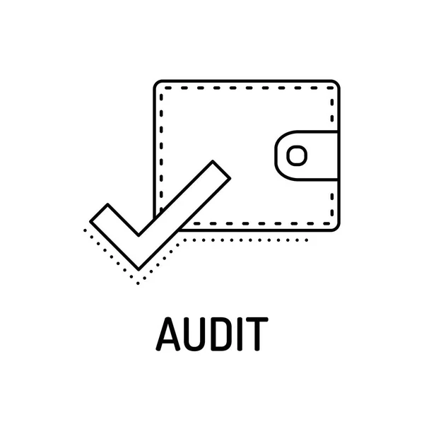 Icona Linea di Audit — Vettoriale Stock