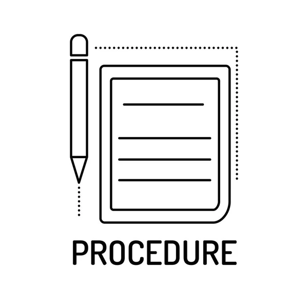 Ícone de linha de procedimento —  Vetores de Stock