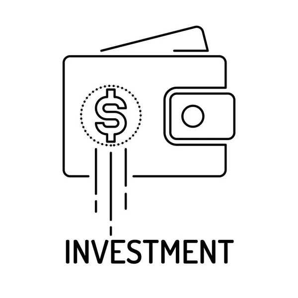 Значок инвестиционной линии — стоковый вектор