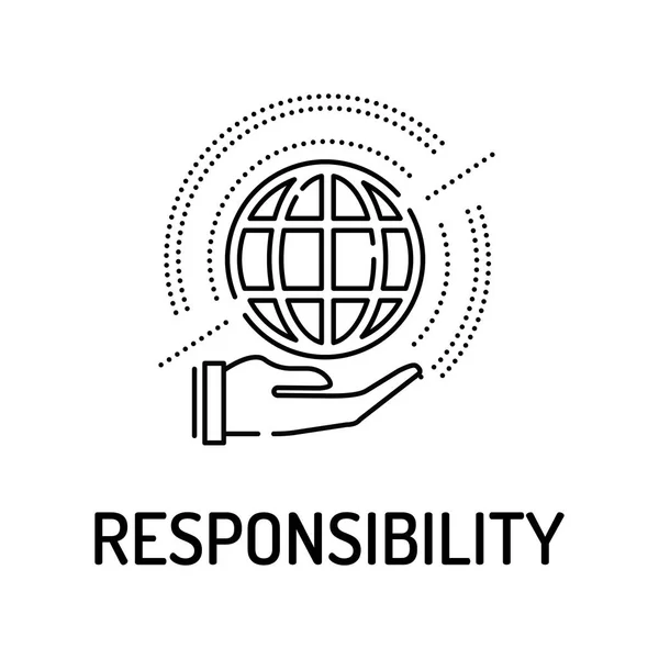 RESPONSIBILITY Line icon — Stock Vector