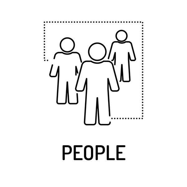 Ikona čáry lidí — Stockový vektor