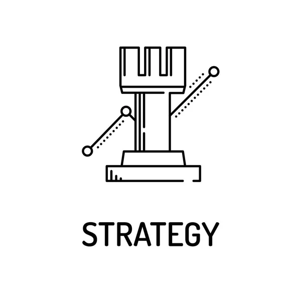 Strategielijn Icon — Stockvector