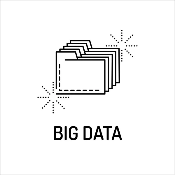 Big Data linje-ikonen — Stock vektor