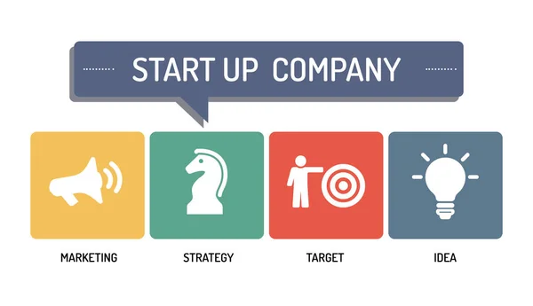 Start-up Unternehmen - Icon Set — Stockvektor