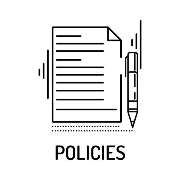 POLÍTICAS Icono de línea — Archivo Imágenes Vectoriales