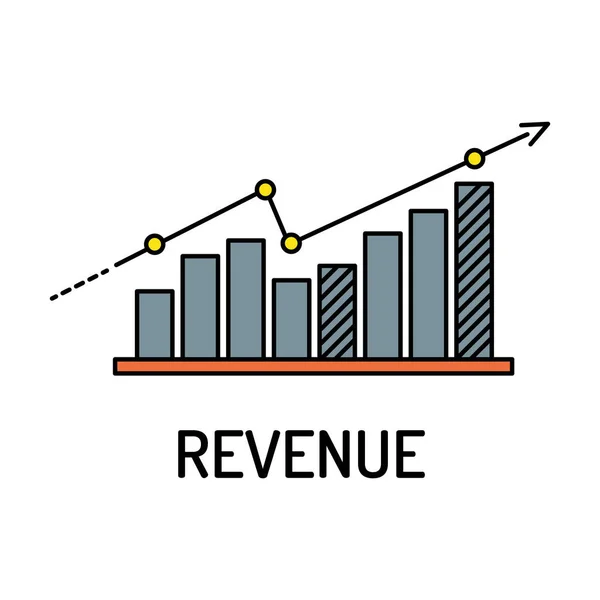 Revenue Line Icon — Stock Vector