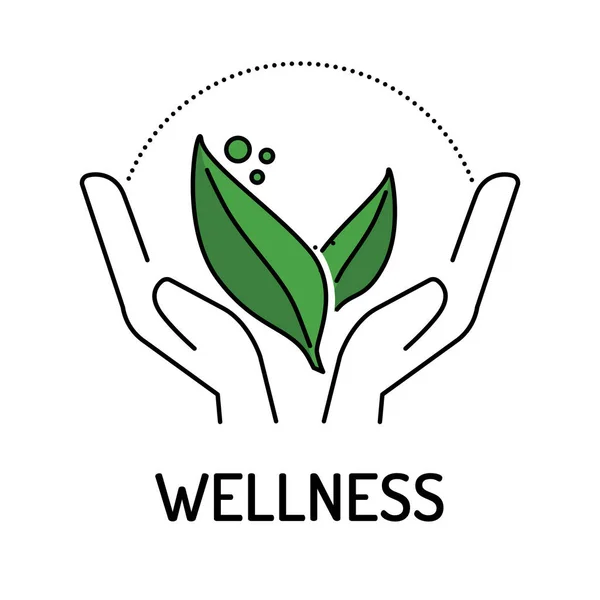 Ikona čáry wellness — Stockový vektor