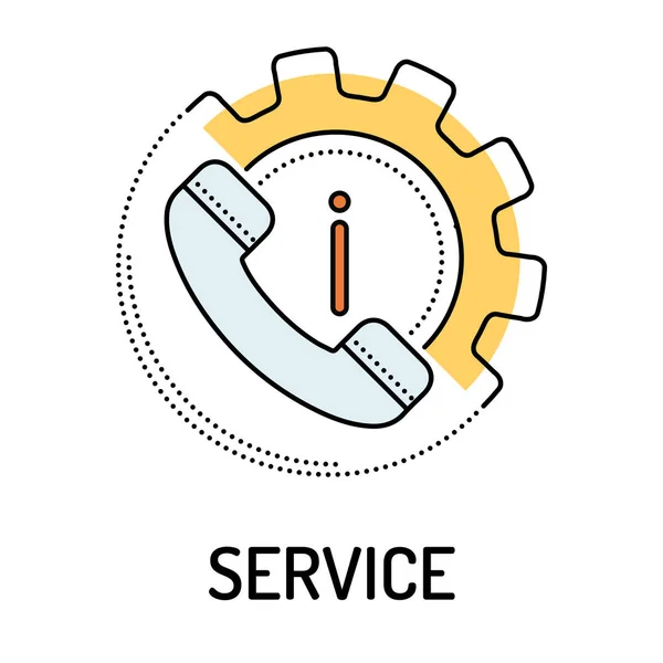 Icono de línea de servicio — Archivo Imágenes Vectoriales