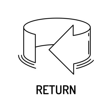 Return Line Icon clipart