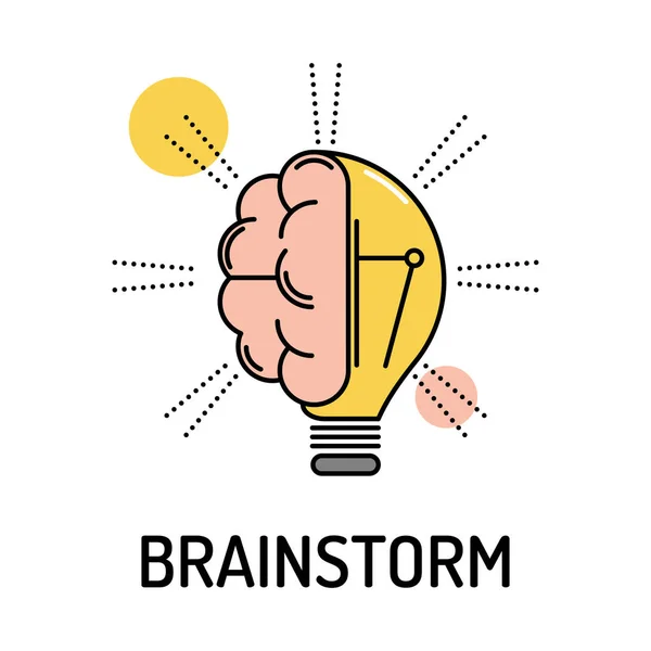Ikona řádku Brainstorm — Stockový vektor