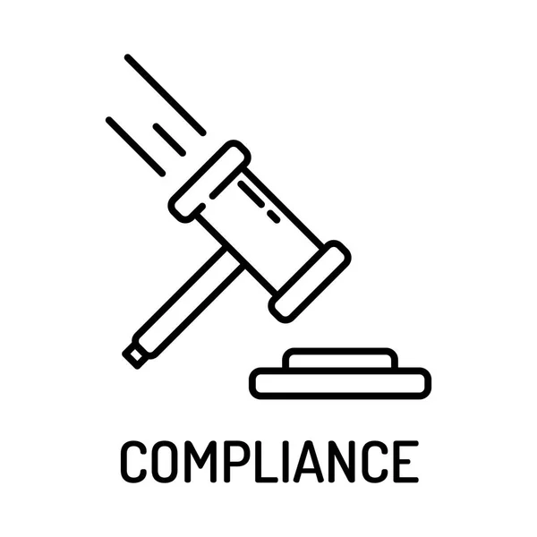 Compliance begreppet ikonen — Stock vektor