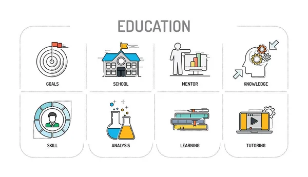 Utbildning ikon konceptet — Stock vektor