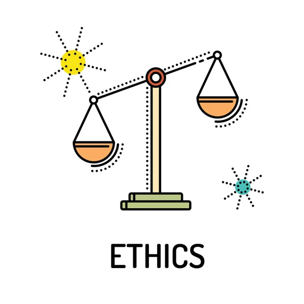 Ikona čáry etika — Stockový vektor