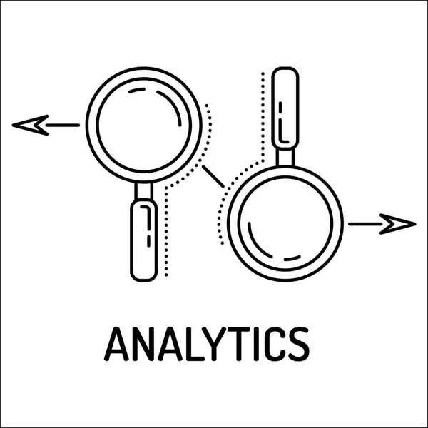 Analytics-Zeilensymbol — Stockvektor