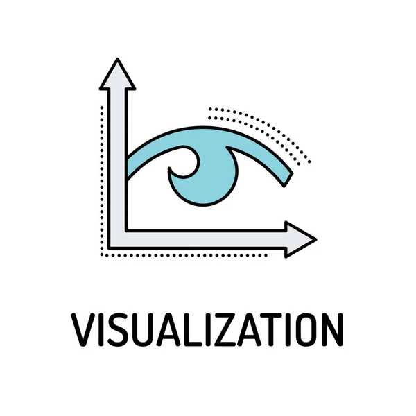 VISUALIZATION Line icon — Stock Vector