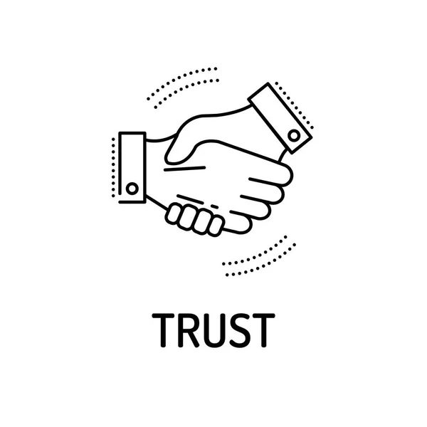 Icona della linea di fiducia — Vettoriale Stock