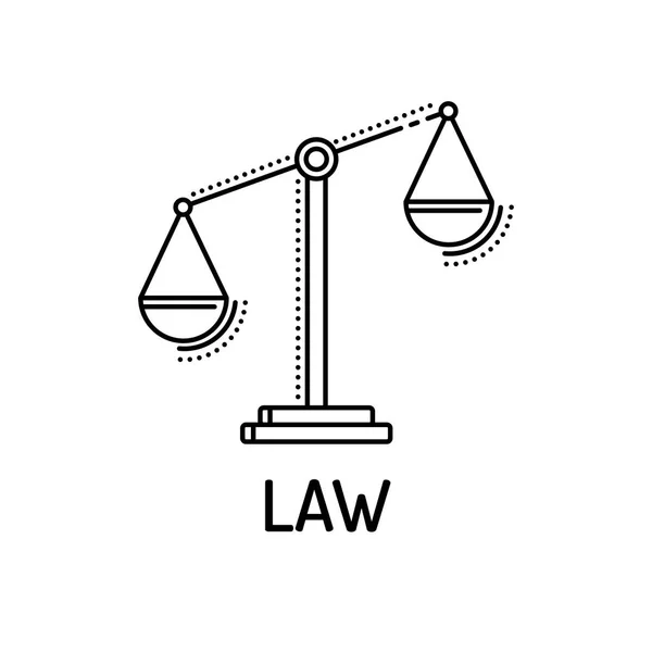 LAW Line Icon — Stock Vector