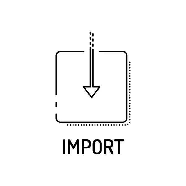 Ícone de linha de importação —  Vetores de Stock