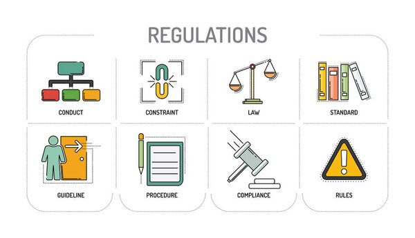 REGULATIONS - Line icons